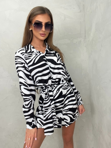 Komplet koszula i spódnico-szorty zebra Cristina