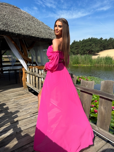 Komplet hiszpanka z szortami fuksja Valentina