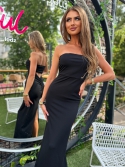 Sukienka midi z efektem push up czarna Dozza