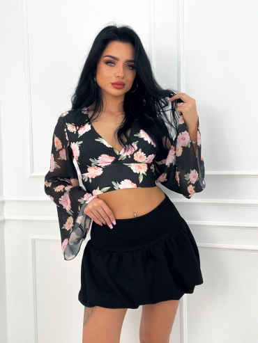 Spódnica mini bombka czarna Marla