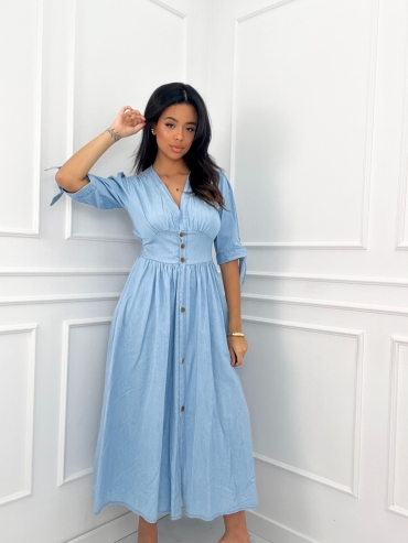 Sukienka midi jasny jeans Sillo