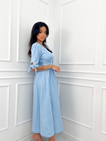 Sukienka midi jasny jeans Sillo