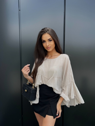 Koszula bawełniana oversize beż Chely
