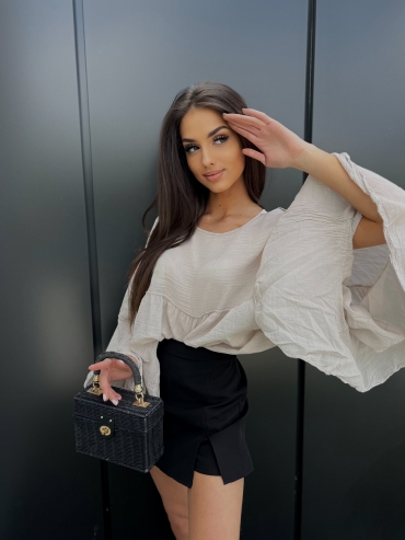 Koszula bawełniana oversize beż Chely