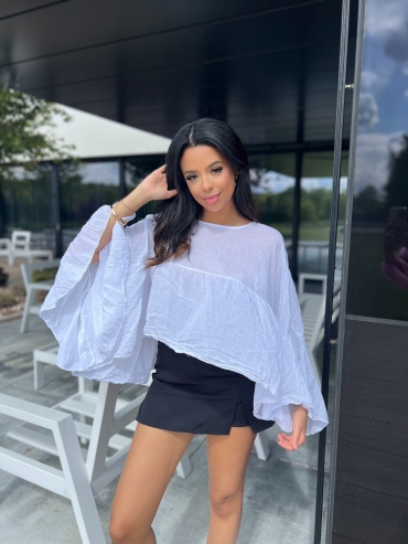 Koszula bawełniana oversize biała Chely