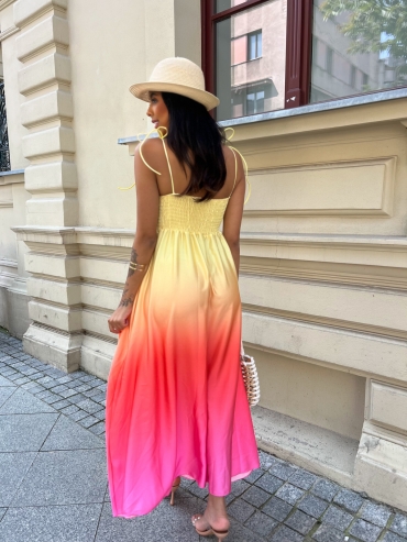 Sukienka maxi ombre na ramiączka Rubby