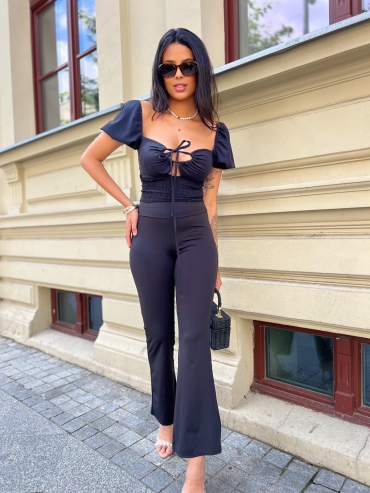 Dzwony z efektem push up czarne Marcella