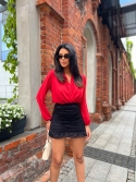 Body koszulowe czerwone Dorine