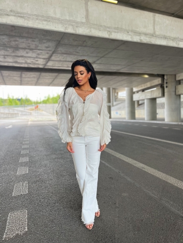 Bawełniana koszula boho beż Carole