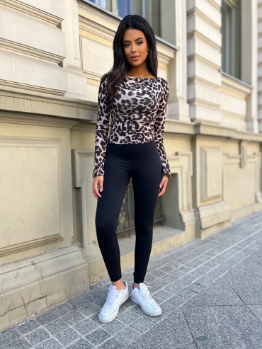 Legginsy push up czarne Leta