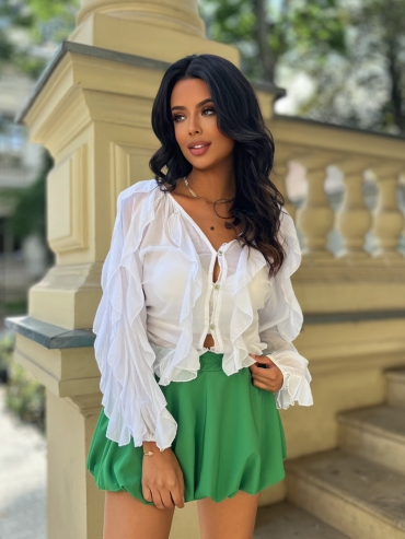 Spódnica mini bombka zielona Tilda