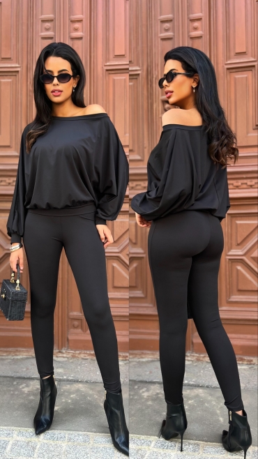 Legginsy wysoki stan czarne Keyra