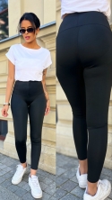 Legginsy modelujące z zamkiem czarne Tolla