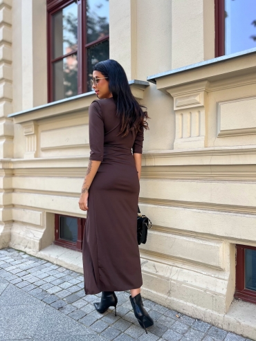 Sukienka maxi czekolada Livia
