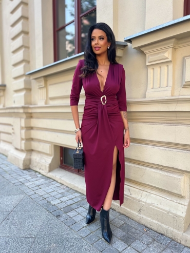Sukienka maxi bordo Livia