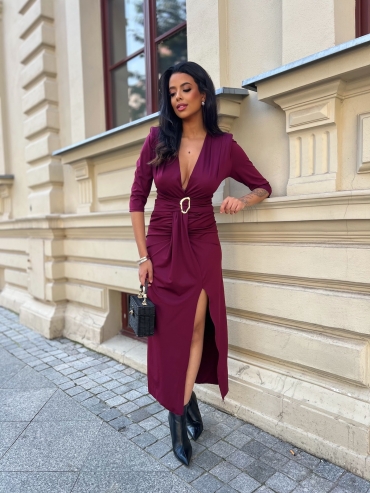 Sukienka maxi bordo Livia