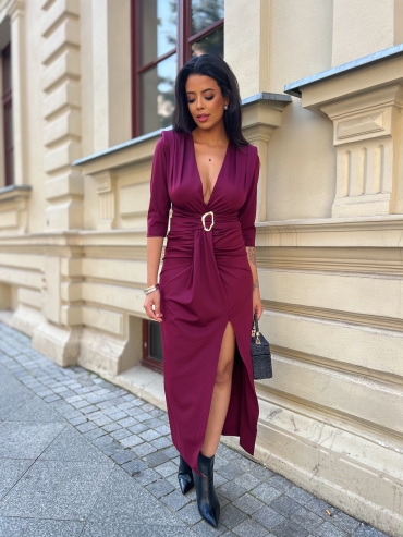 Sukienka maxi bordo Livia