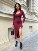 Sukienka maxi bordo Dorita