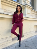 Legginsy wysoki stan burgund Keyra
