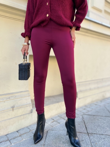 Legginsy wysoki stan burgund Keyra