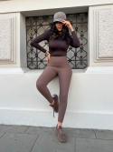 Legginsy modelujące wysoki stan brąz Valles