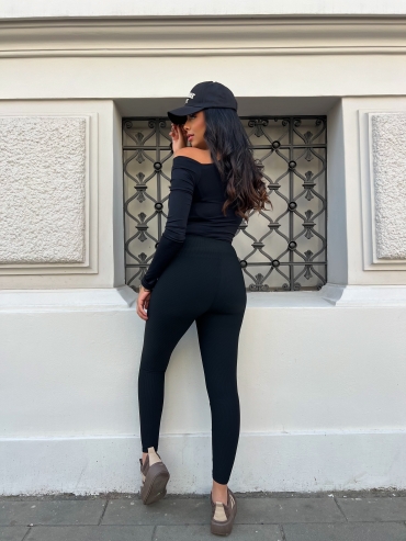 Legginsy modelujące wysoki stan czarne Valles