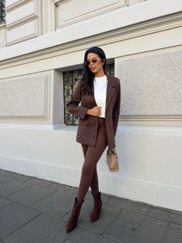 Marynarka dzianinowa czekolada Linzi