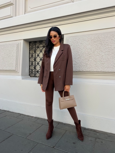 Marynarka dzianinowa czekolada Linzi