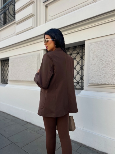 Marynarka dzianinowa czekolada Linzi