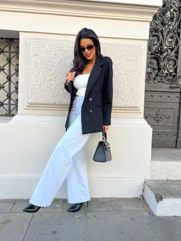 Marynarka dzianinowa czarna Linzi