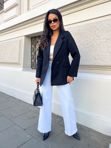 Marynarka dzianinowa czarna Linzi