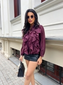 Koszula boho z falbanami burgund Zimmi