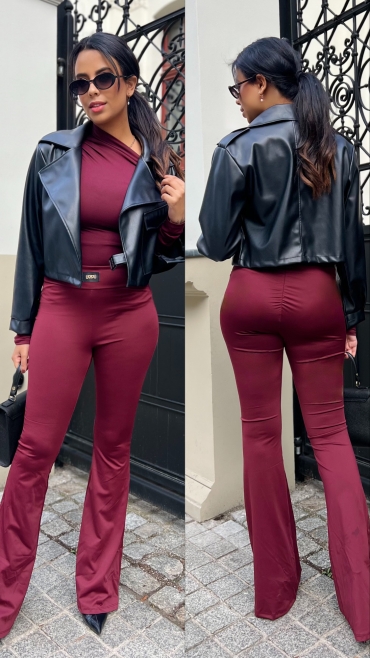 Dzwony elastyczne bordo Angelo