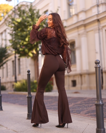 Dzwony elastyczne z wysokim stanem czekolada Chaya