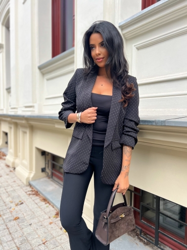 Marynarka z cyrkoniami czarna Samantha