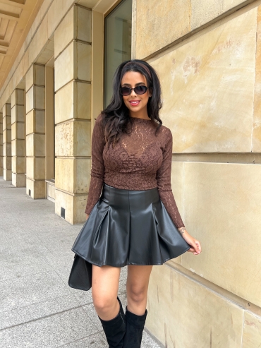 Bluzka koronkowa czekolada Symone