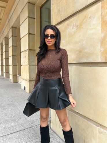 Bluzka koronkowa czekolada Symone