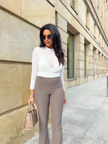 Bluzka koronkowa biała Symone