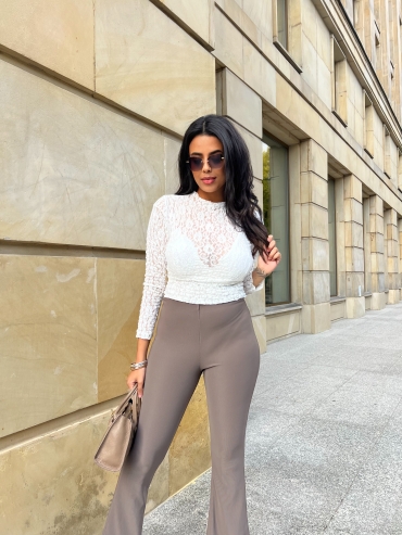 Bluzka koronkowa biała Symone