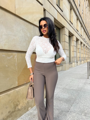 Bluzka koronkowa biała Symone