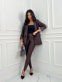 Legginsy z zakładką na palec czekolada Diva